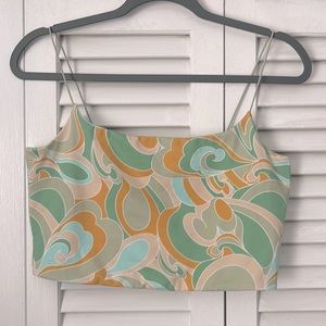Green colorful crop top from Cotton On!